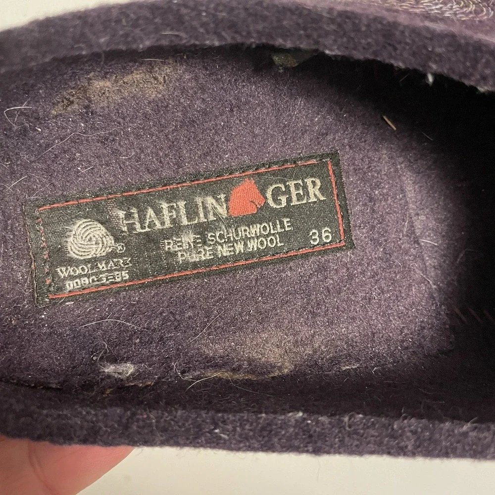 Haflinger Spirit Wool Clog Slippers EUR 36 Womens Size 5 Lavender Purple - Picture 5 of 9